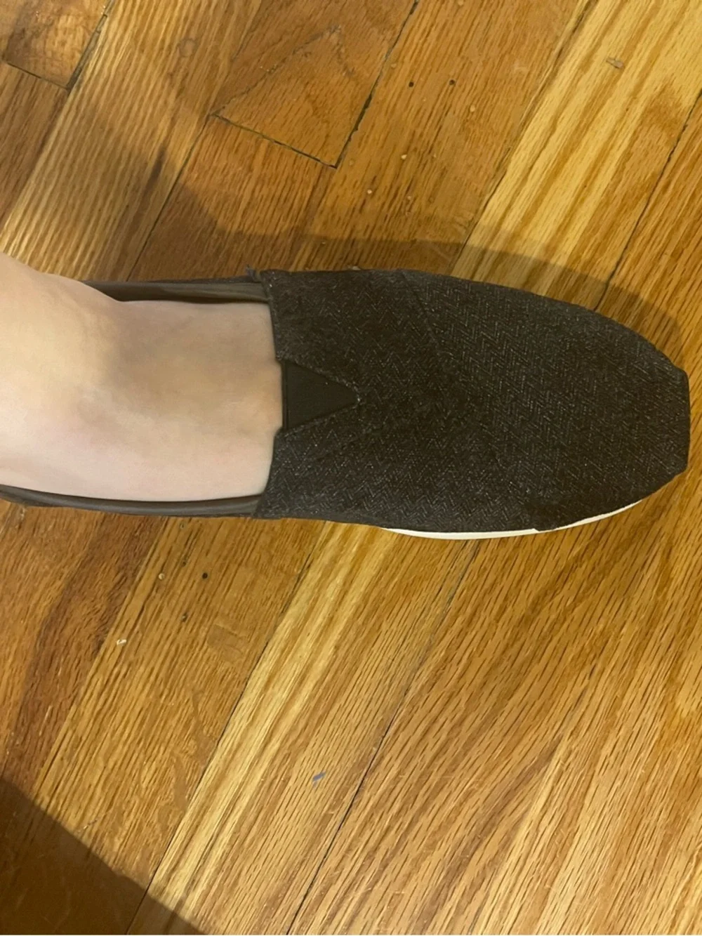Toms Black Slip-On Flats Loafers